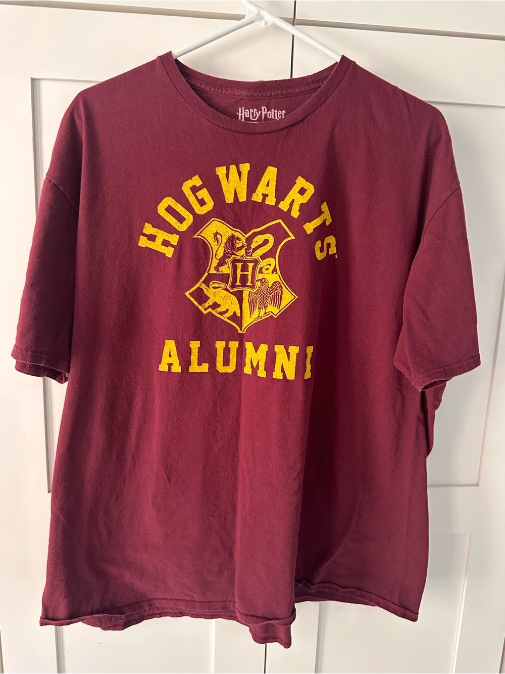 Warner Bros. Hogwarts Alumni Tee - Maroon & Yellow